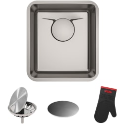 17 Inch Undermount Single Bowl Bar Sink - Front View view