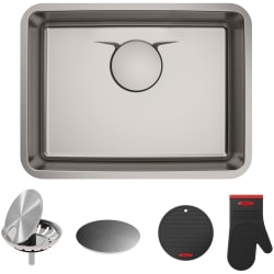 25 Inch Undermount Single Bowl Kitchen Sink - Front View view