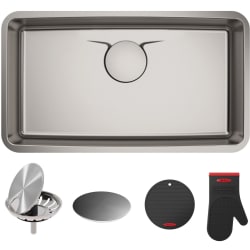 33 Inch Undermount Single Bowl Kitchen Sink - Set View view