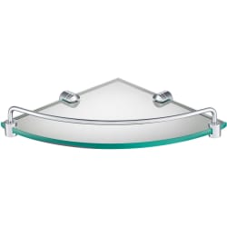 Elie™ Collection 8 Inch Glass Corner Bathroom Shelf - Elie™ Collection 8 Inch Glass Corner Bathroom Shelf view