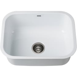 23-inch 16 Gauge Undermount Single Bowl Enameled Stainless Steel Kitchen Sink - Main Photo view