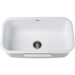 31-inch 16 Gauge Undermount Single Bowl Enameled Stainless Steel Kitchen Sink - Main Photo view