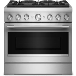 36 Inch Slide-In Commercial-Style Dual Fuel Range  - 36 Inch Slide-In Commercial-Style Dual Fuel Range with 6 Sealed Burners view