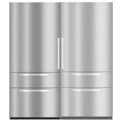 Side-by-Side Column Set with 36 Inch Refrigerator Panel Ready - Bottom Mount Refrigerators view