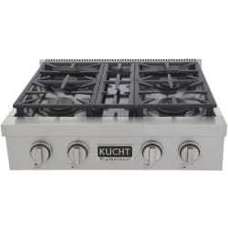 30 Inch Gas Rangetop  - 30 Inch Gas Rangetop in Front View view