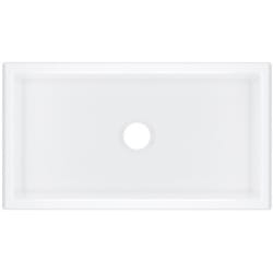 18 Inch Undermount Single Bowl Fireclay Kitchen Sink  - Shaker 18 Inch Undermount Single Bowl Fireclay Kitchen Sink with 73.7 Gallons Total Capacity view