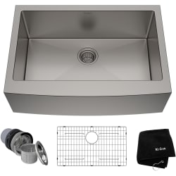 30 Inch Farmhouse Single Bowl Stainless Steel Kitchen Sink - 30" Apron Front Farmhouse 16 Gauge Single Bowl Stainless Steel Kitchen Sink view