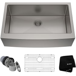 33 Inch Farmhouse Single Bowl Stainless Steel Kitchen Sink - 33" Apron Front Farmhouse 16 Gauge Single Bowl Stainless Steel Kitchen Sink view
