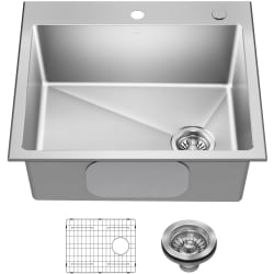 Drop-In/Top Mount Single Bowl Kitchen Sink  - 24” Drop In / Top Mount Single Bowl 18-Gauge Stainless Steel Kitchen Sink view