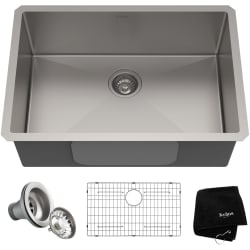 28 Inch Undermount Single Bowl Kitchen Sink - 28" Undermount Single Bowl 16 Gauge Stainless Steel Kitchen Sink view