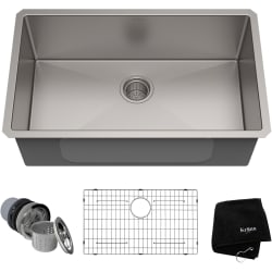 30 Inch Undermount Single Bowl Kitchen Sink  - Undermount 16 Gauge Stainless Steel Single Bowl Kitchen Sink view
