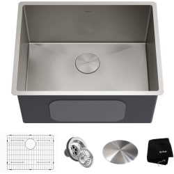 24 Inch Undermount Single Bowl Laundry Utility Sink  - Standart PRO™ 24" Undermount 16 Gauge Stainless Steel Single Bowl Laundry Utility Sink view