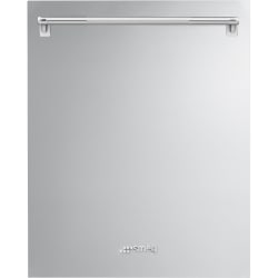 Fingerprint-Proof Stainless Steel Dishwasher Door Panel Kit for Select SMEG 24" Fully Integrated Dishwashers - Stainless Steel Dishwasher Door Panel view