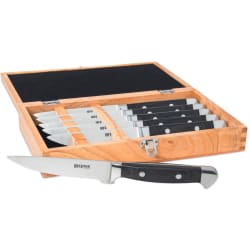 Lynx Knife Set - 6-Piece Stainless Steel Steak Knife Set In Wood Presentation Box view
