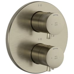 3/4 Inch Dual Lever Handle Thermostatic and Pressure Balance Trim  - Edge™ 3/4" Therm & Pressure Balance Trim With 6 Functions in Brushed Nickel view