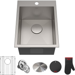 15 Inch Drop-In Stainless Steel Single Bowl Kitchen Sink - Main View view