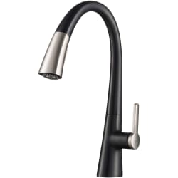 Dual Function Pull-Down Kitchen Faucet - Single Handle Pull-Down Kitchen Faucet in Spot Free Stainless Steel/Matte Black view