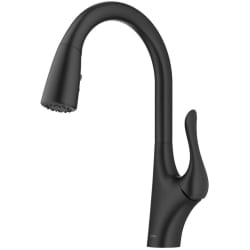 Single Handle Pull Down Kitchen Faucet - Transitional Single Handle Pull-Down Kitchen Faucet in Matte Black view