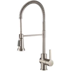 Single Handle Commercial Kitchen Faucet - Commercial Style Kitchen Faucet in Brushed Gold/Matte Black view