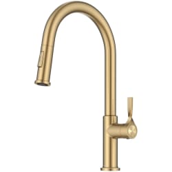 2-Function Single Handle Pull Down Kitchen Faucet  - 2-Function Single Handle Pull Down Kitchen Faucet in Spot-Free Brushed Brass view