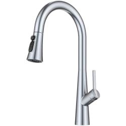 Single Handle Pull Down Kitchen Faucet  - 4-Function Single Handle Pull Down Kitchen Faucet with CleanSweep™ Blade Spray in Chrome view