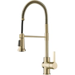 Single Handle Commercial Kitchen Faucet - Britt™ Commercial Style Kitchen Faucet in Spot Free Antique Champagne Bronze view