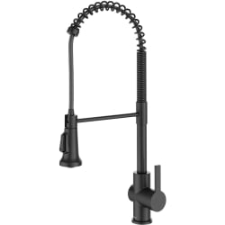 Single Handle Commercial Kitchen Faucet - Britt™ Commercial Style Pull-Down Single Handle Kitchen Faucet in Matte Black view