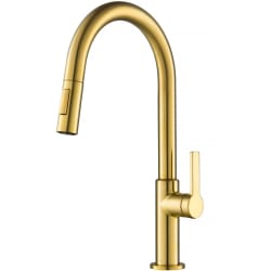 Single Handle Pull-Down Kitchen Faucet - Oletto™ Single Handle Pull-Down Kitchen Faucet in Brushed Brass view