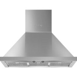30 Inch Wall Mount Chimney Hood - Front View, Stainless Steel view