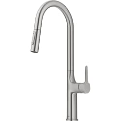 Single Handle Pull Down Sprayer Kitchen Faucet - Tall Modern Pull-Down Single Handle Kitchen Faucet in Spot Free Stainless Steel view