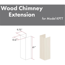 61 Inch Wooden Chimney Extension for Ceilings up to 12 ft. - 61 Inch Wooden Chimney Extension for Ceilings up to 12 ft. view