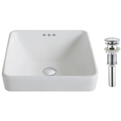 16 Inch Ceramic Vessel Sink  - Chrome Set view