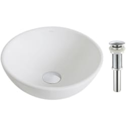 14 Inch Ceramic Vessel Sink - Chrome Set view
