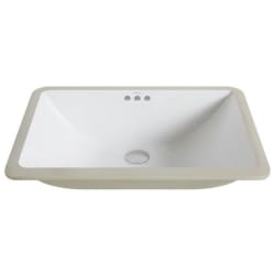 16 Inch Undermount Single Bowl Ceramic Sink  - Front View view