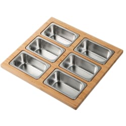 Serving Board Set  - Kore™ Workstation Kitchen Sink Serving Board Set with Rectangular Stainless Steel Bowls view