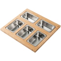 Serving Board Set  - Serving Board and Stainless Steel Serving Bowl Set view