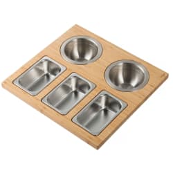 Sink Serving Board Set for Workstation Kitchen  - Workstation Kitchen Sink Serving Board Set with Stainless Steel Bowls view