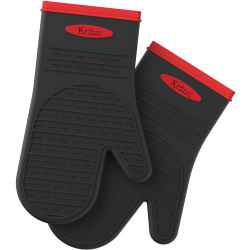 Heat-Resistant Silicone Non-Slip Oven Mitt Pack of 2  - Main View view
