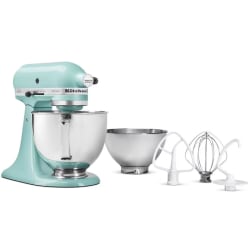 Value Bundle 5 Quart Tilt-Head Stand Mixer  - Value Bundle Artisan® Series 5 Quart Tilt-Head Stand Mixer with Additional 3 Quart bowl - Aqua Sky view
