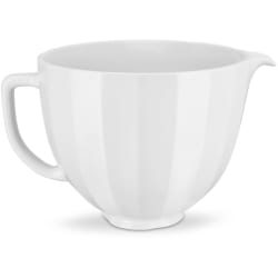 5 Quart Ceramic Bowl: White Shell - 5 Quart White Shell Ceramic Bowl view