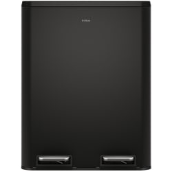 15.8 Gallon / 60 Liter Dual Compartment Step Pedal Kitchen Trash Can  - Dual Compartment Step Pedal Kitchen Trash Can in Matte Black with Removable Inner Buckets, Odor Control Filters, and Soft Close Lid view