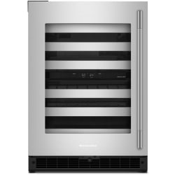 24 Inch Undercounter Dual Zone Wine Cellar  - 24" Undercounter Wine Cellar with Full-Extension Metal-Front Racks view