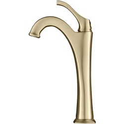 Single Handle Lever Vessel Bathroom Faucet - Single Handle Vessel Bathroom Faucet with Pop-Up Drain in Brushed Gold view