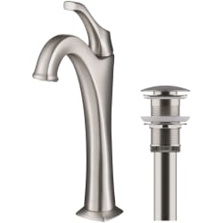 Single Handle Bathroom Vessel Faucet  - Single Handle Vessel Bathroom Faucet with Pop-Up Drain in Spot Free Stainless Steel view