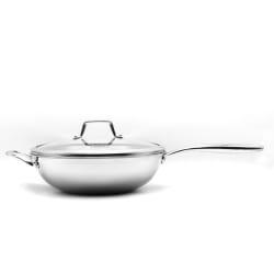 3-Ply Stainless Steel WOK  - 3-Ply Stainless Steel WOK with Lid view