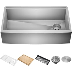 36 Inch Kore™ Workstation Farmhouse Single Bowl Kitchen Sink  - 36 Inch Kore™ Workstation Farmhouse Single Bowl Kitchen Sink with, 5-Piece Chef's Kit view