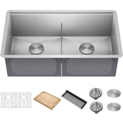 33 Inch Kore Workstation Stainless Steel Kitchen Sink  - 33 Inch Kore Workstation Stainless Steel Kitchen Sink with 8-Piece Chef's Kit view