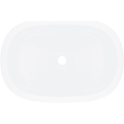 14 Inch Oval Undermount Bathroom Sink  - 14 Inch Oval Undermount Bathroom Sink with Drain Hole Center view