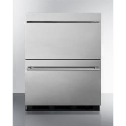 24 Inch Built In 2-Drawer Undercounter Commercial Refrigerator  - Front View view