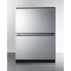 24 Inch Built In 2-Drawer Undercounter Refrigerator  - Front view
